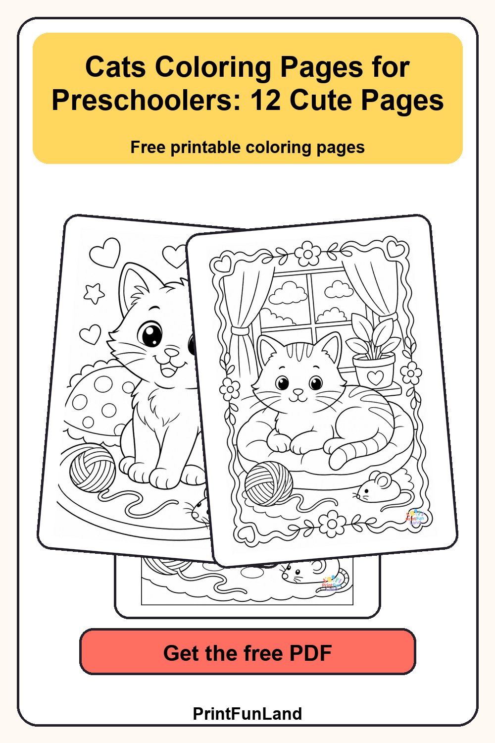 Cats Coloring Pages for Preschoolers Pinterest preview