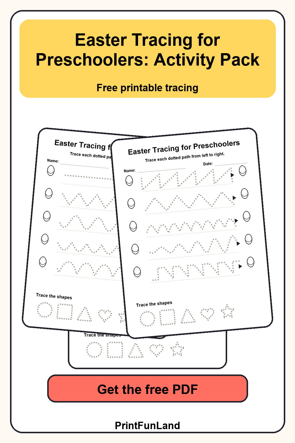 Easter Tracing for Preschoolers Pinterest preview