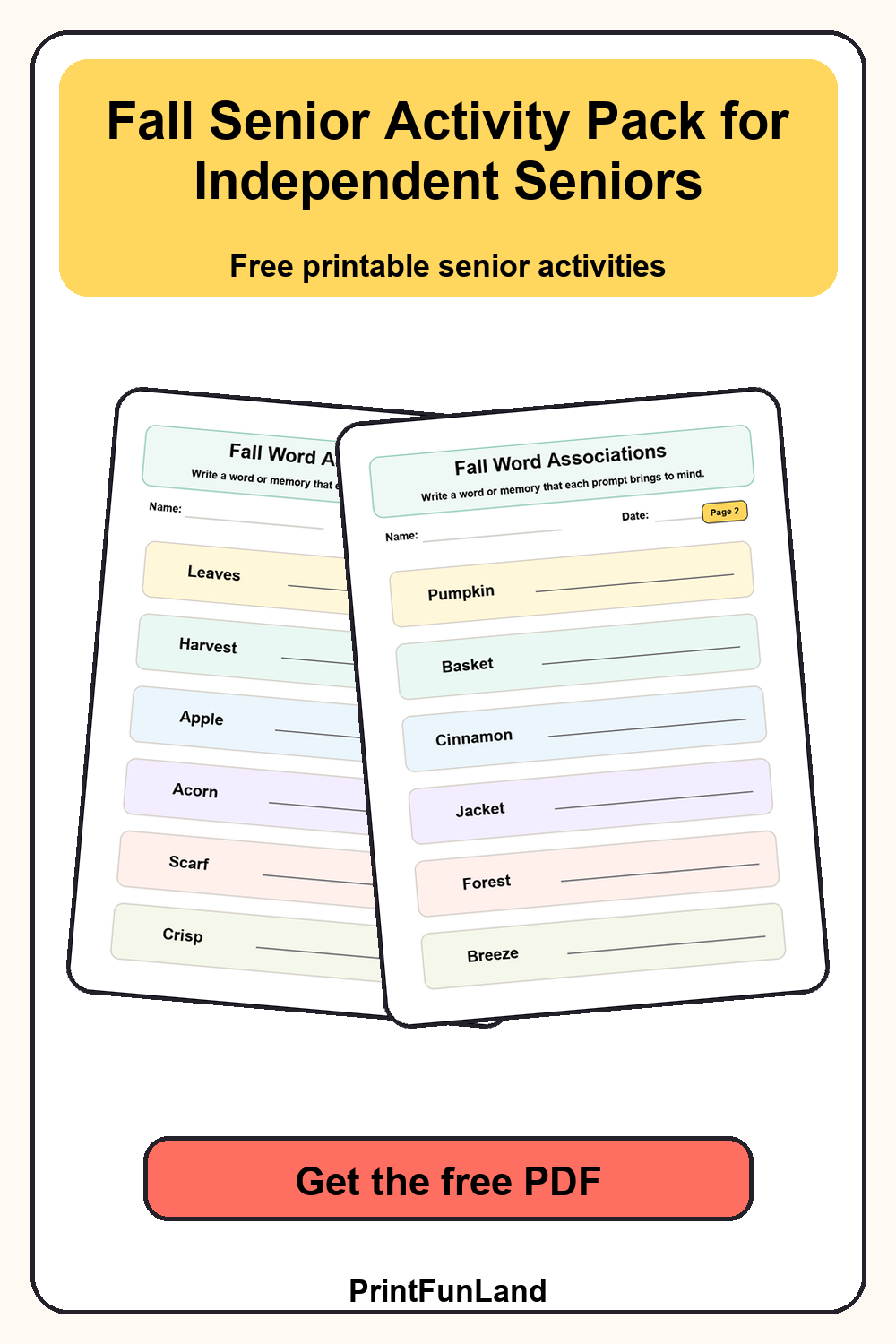 Fall Senior Activity for Independent Seniors Pinterest preview