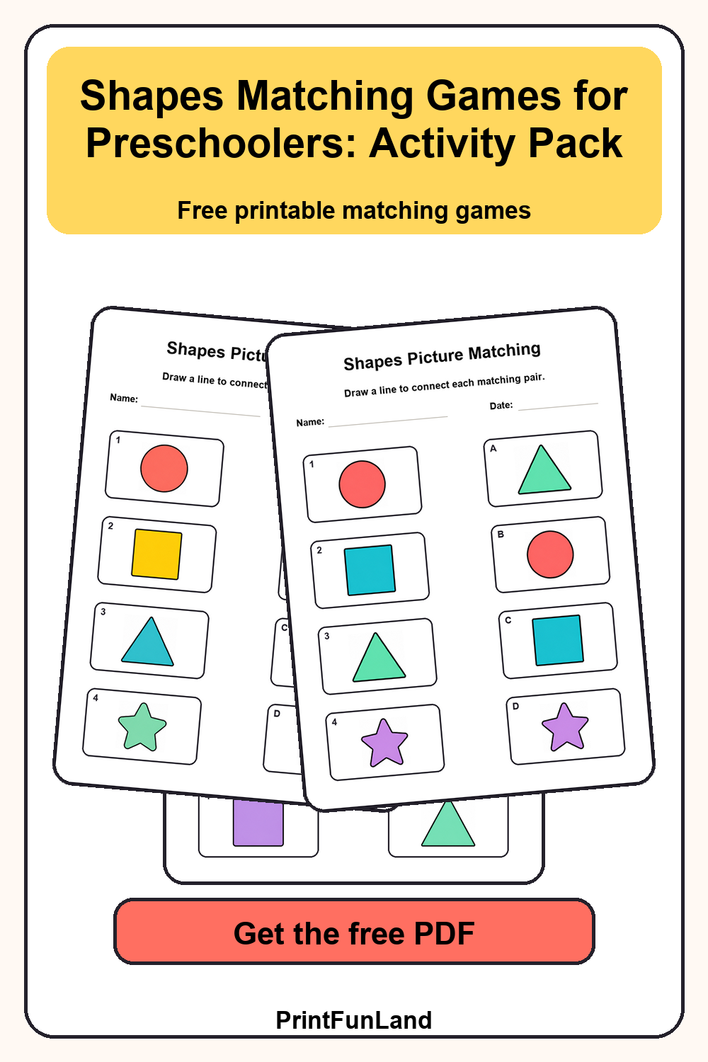 Shapes Matching Games for Preschoolers Pinterest preview