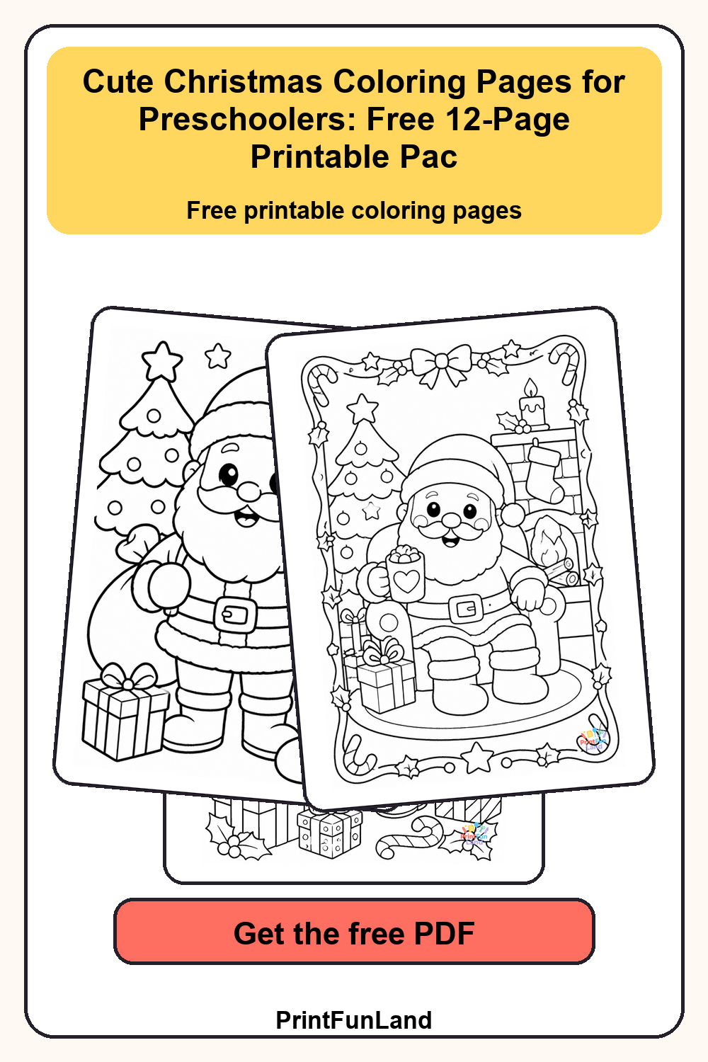 Christmas Coloring Pages for Preschoolers Pinterest preview