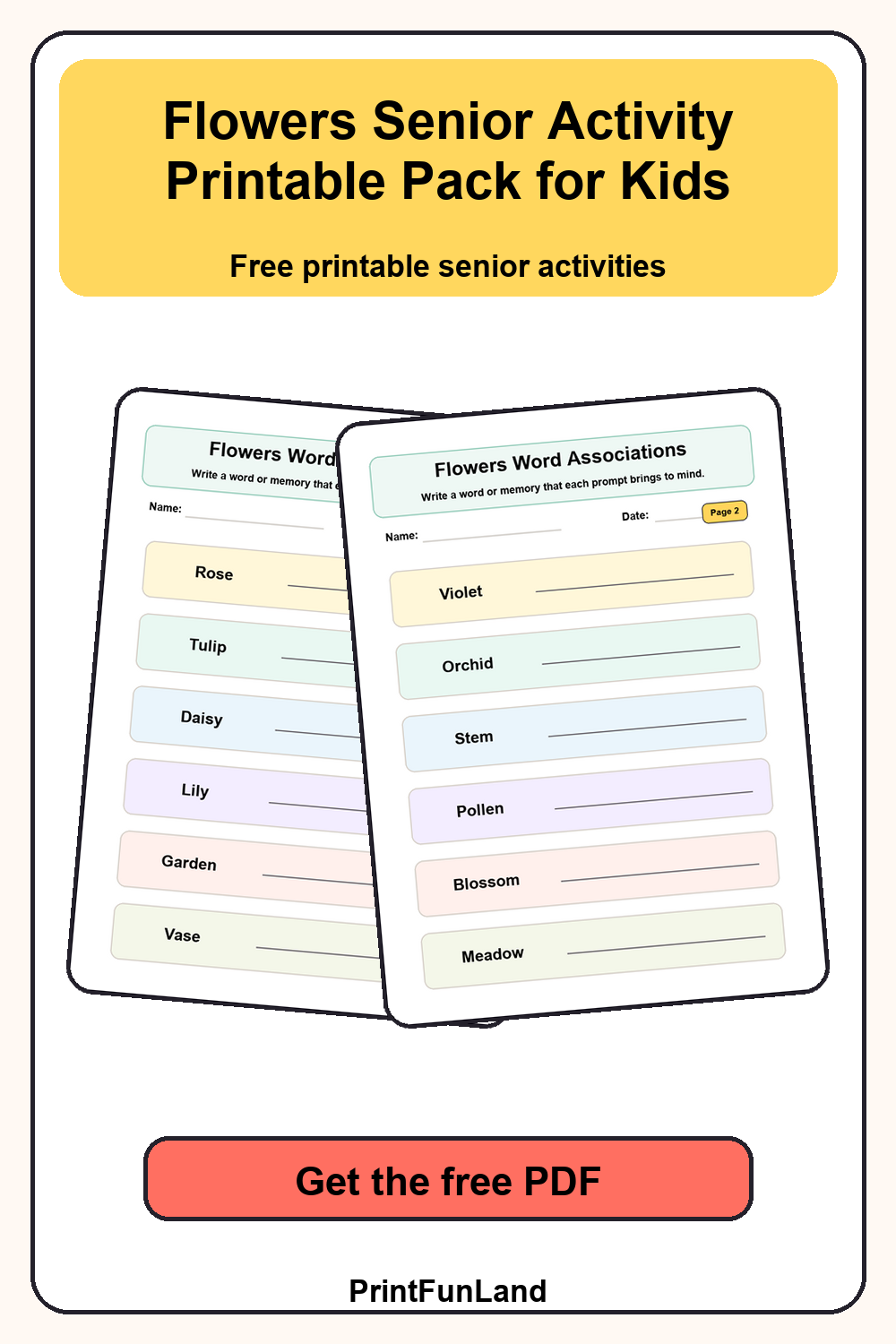 Flowers Senior Activity for Active Seniors Pinterest preview