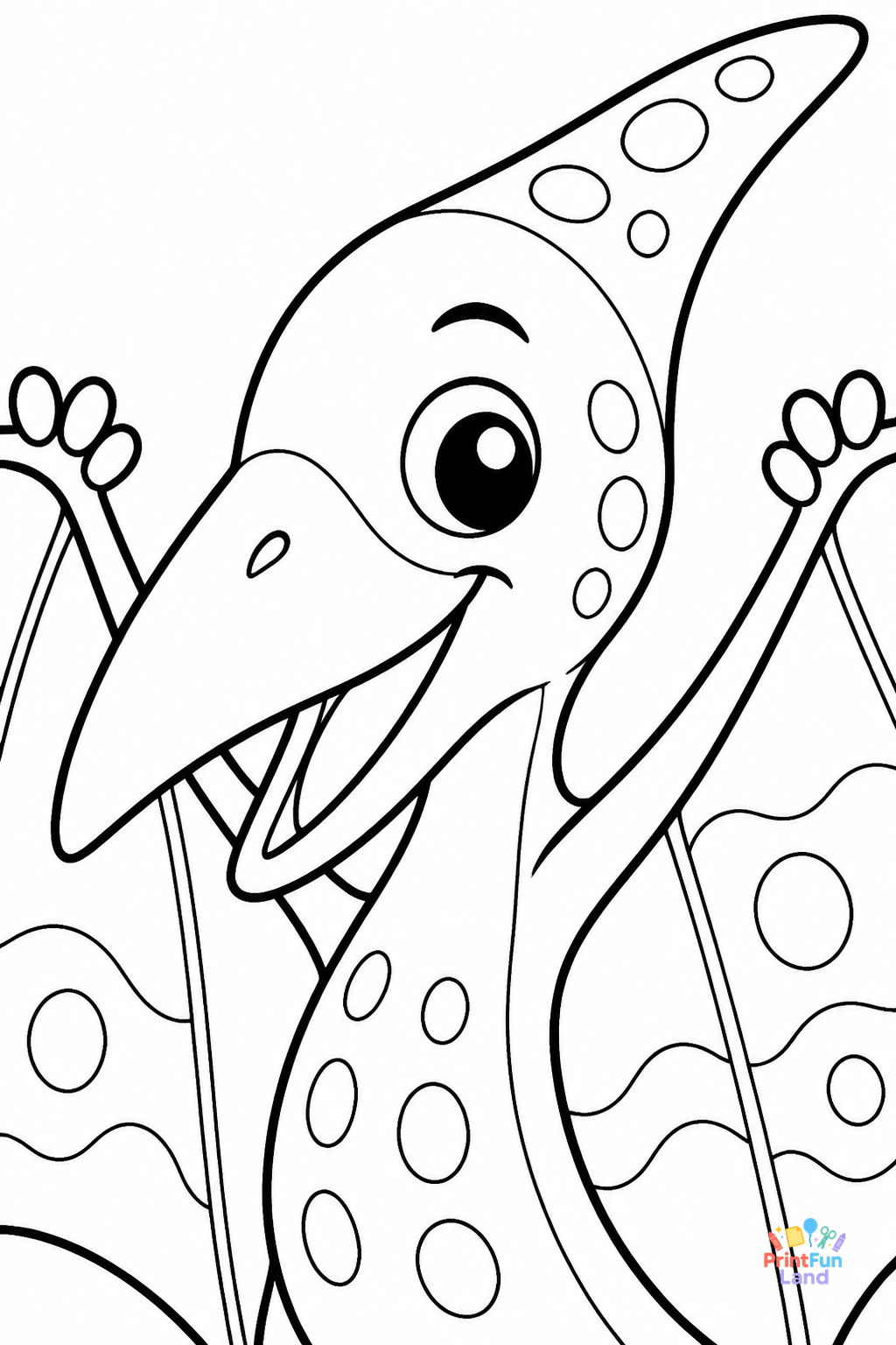 Pterodactyl Coloring Pages for Preschoolers printable page 12