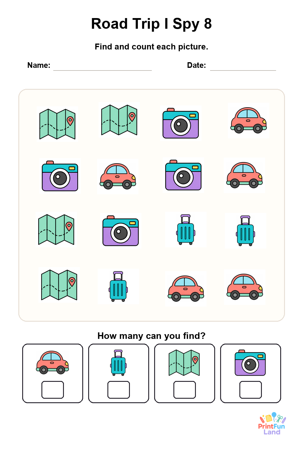 Road Trip I Spy for Preschoolers printable page 8