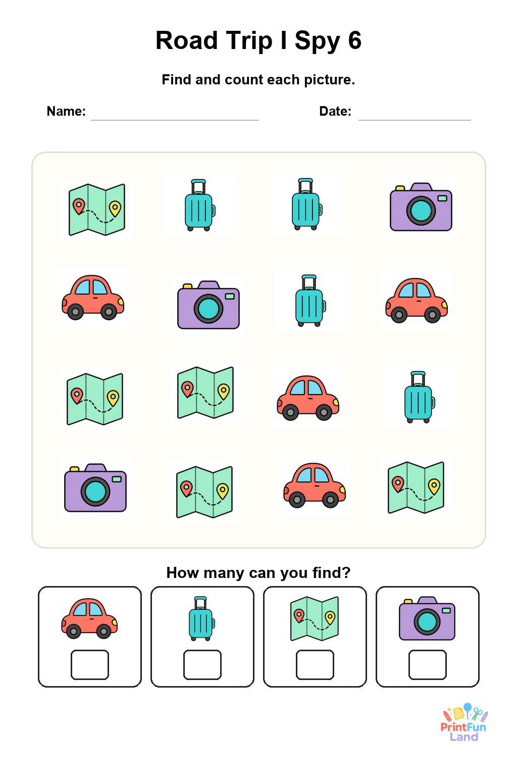 Road Trip I Spy for Preschoolers printable page 6