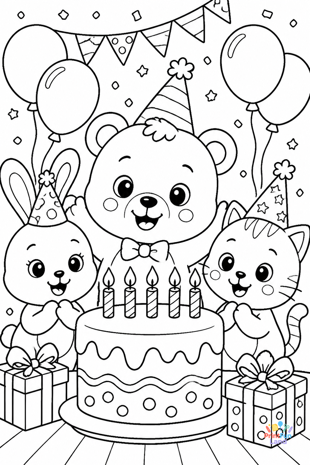 Birthday Coloring Pages for Preschoolers printable page 11