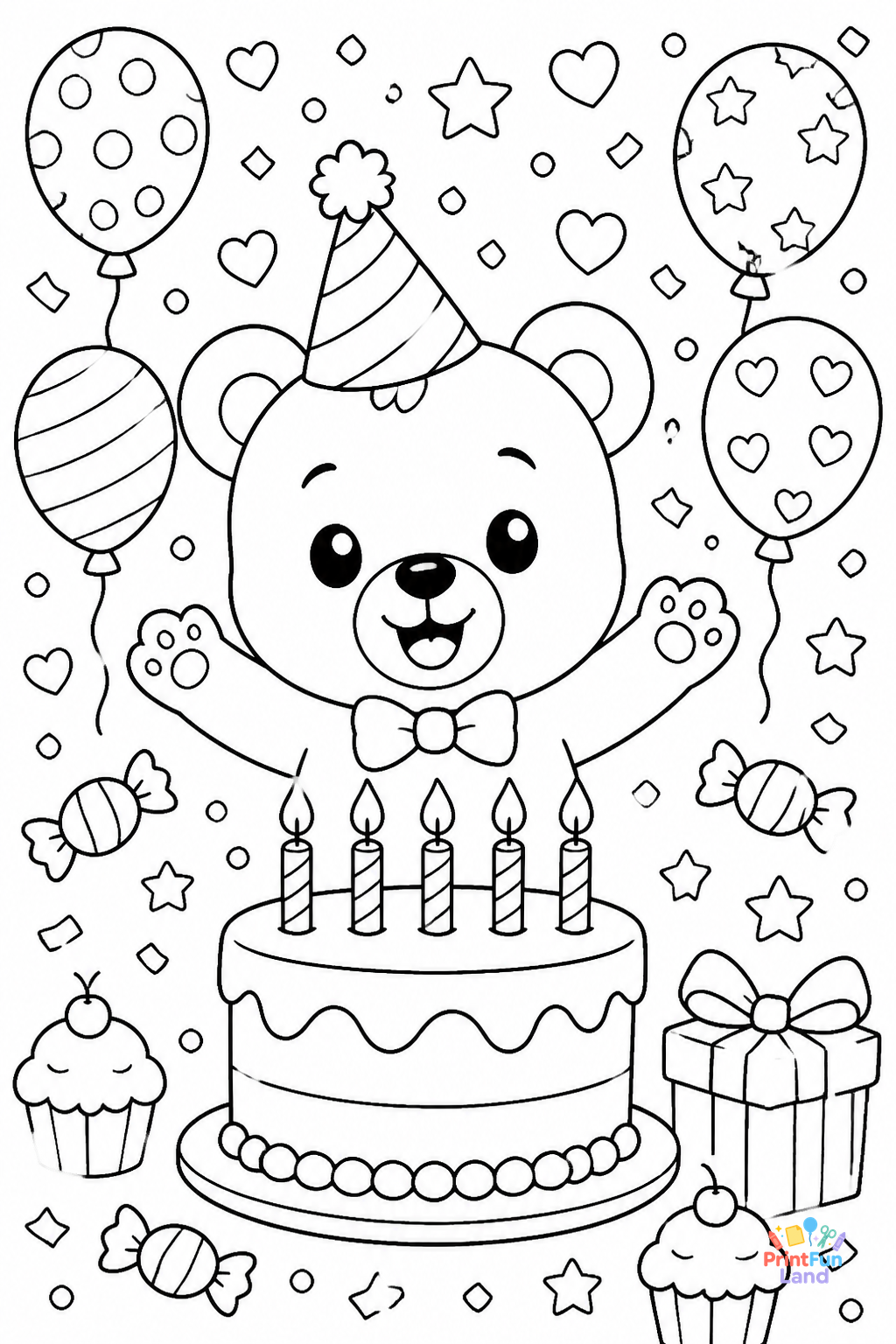 Birthday Coloring Pages for Preschoolers printable page 10