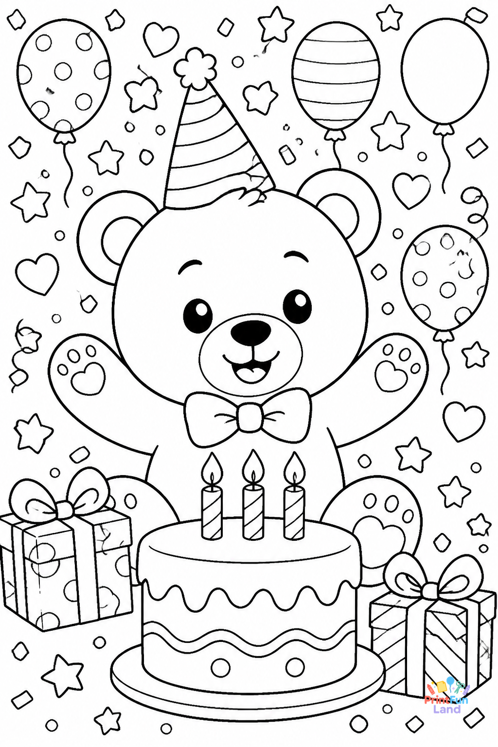 Birthday Coloring Pages for Preschoolers printable page 4