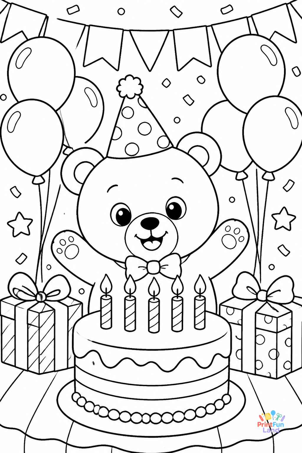 Birthday Coloring Pages for Preschoolers printable page 5