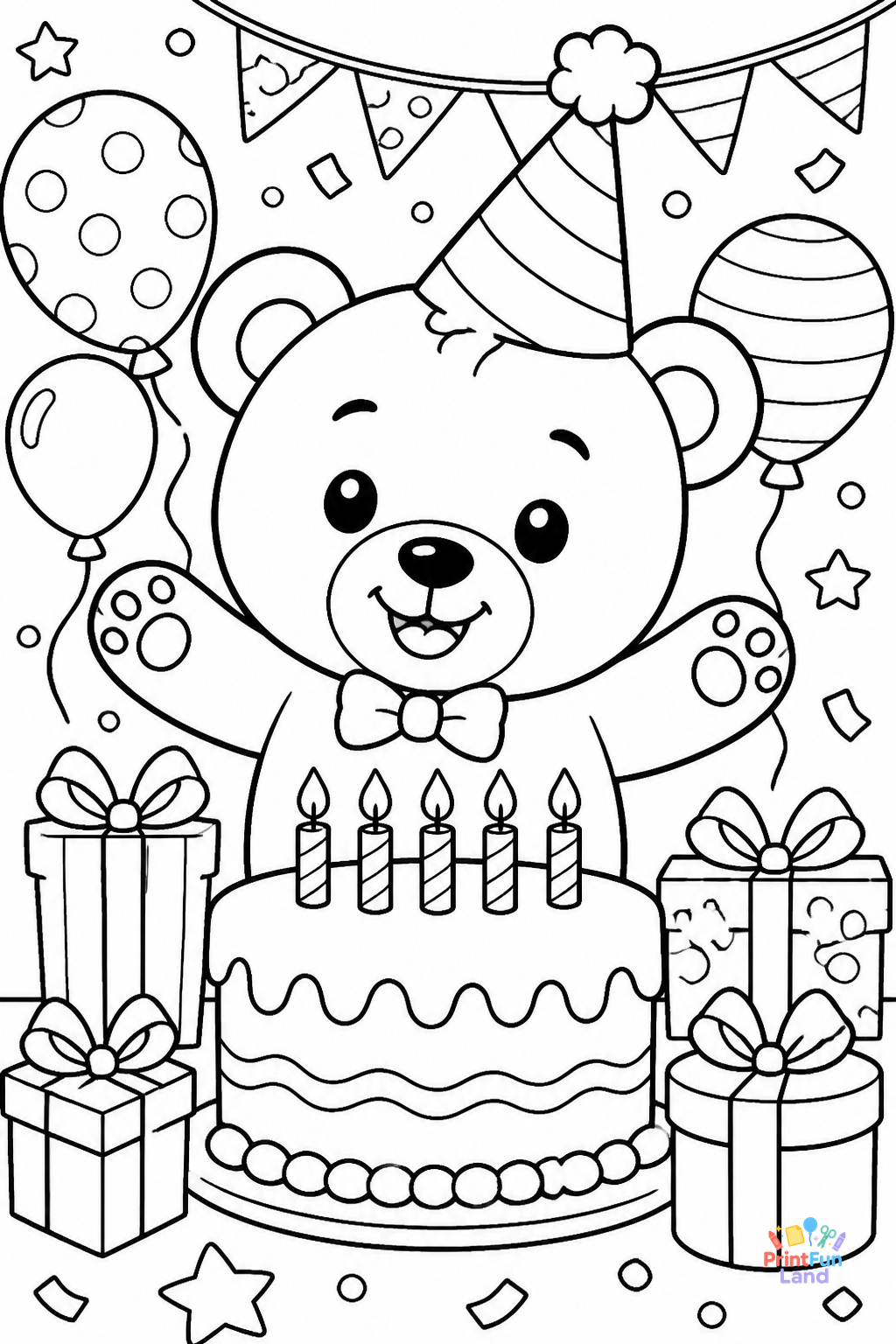 Birthday Coloring Pages for Preschoolers printable page 9