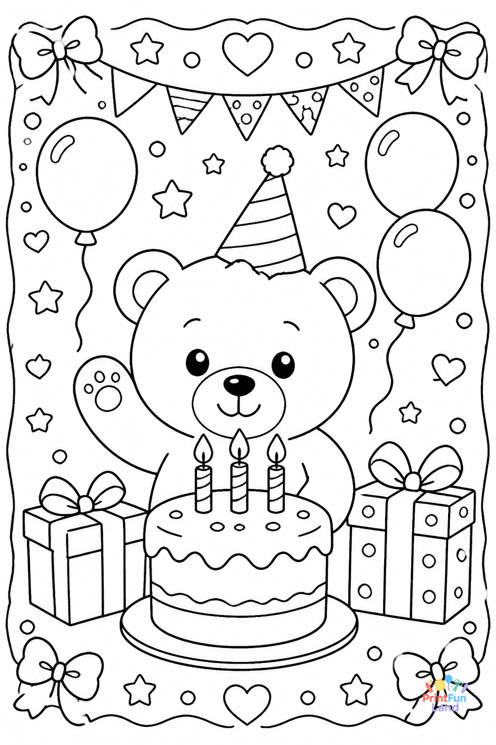 Birthday Coloring Pages for Preschoolers printable page 8