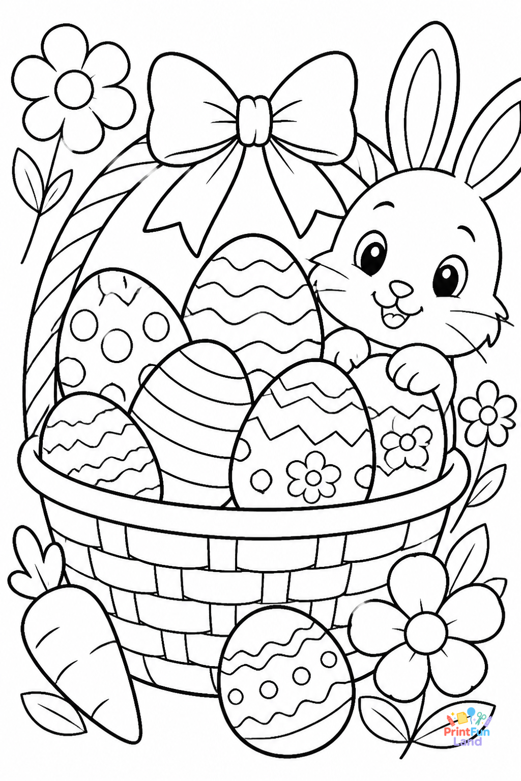 Easter Eggs Coloring Pages for Preschoolers printable page 7