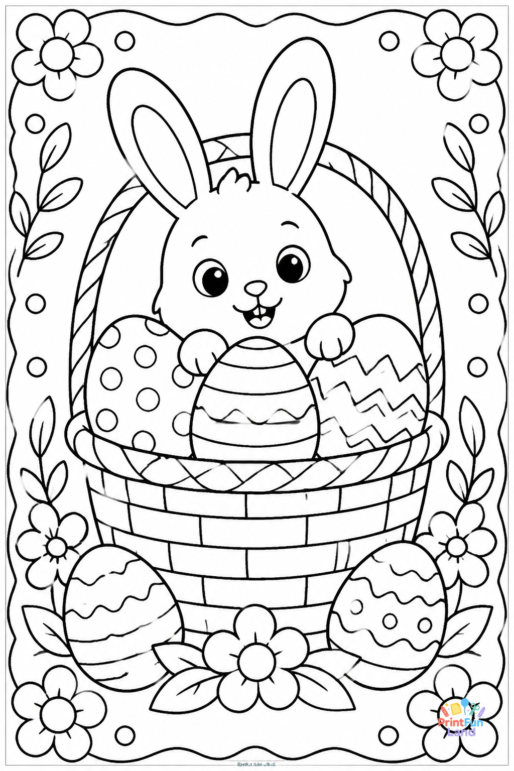 Easter Eggs Coloring Pages for Preschoolers printable page 8