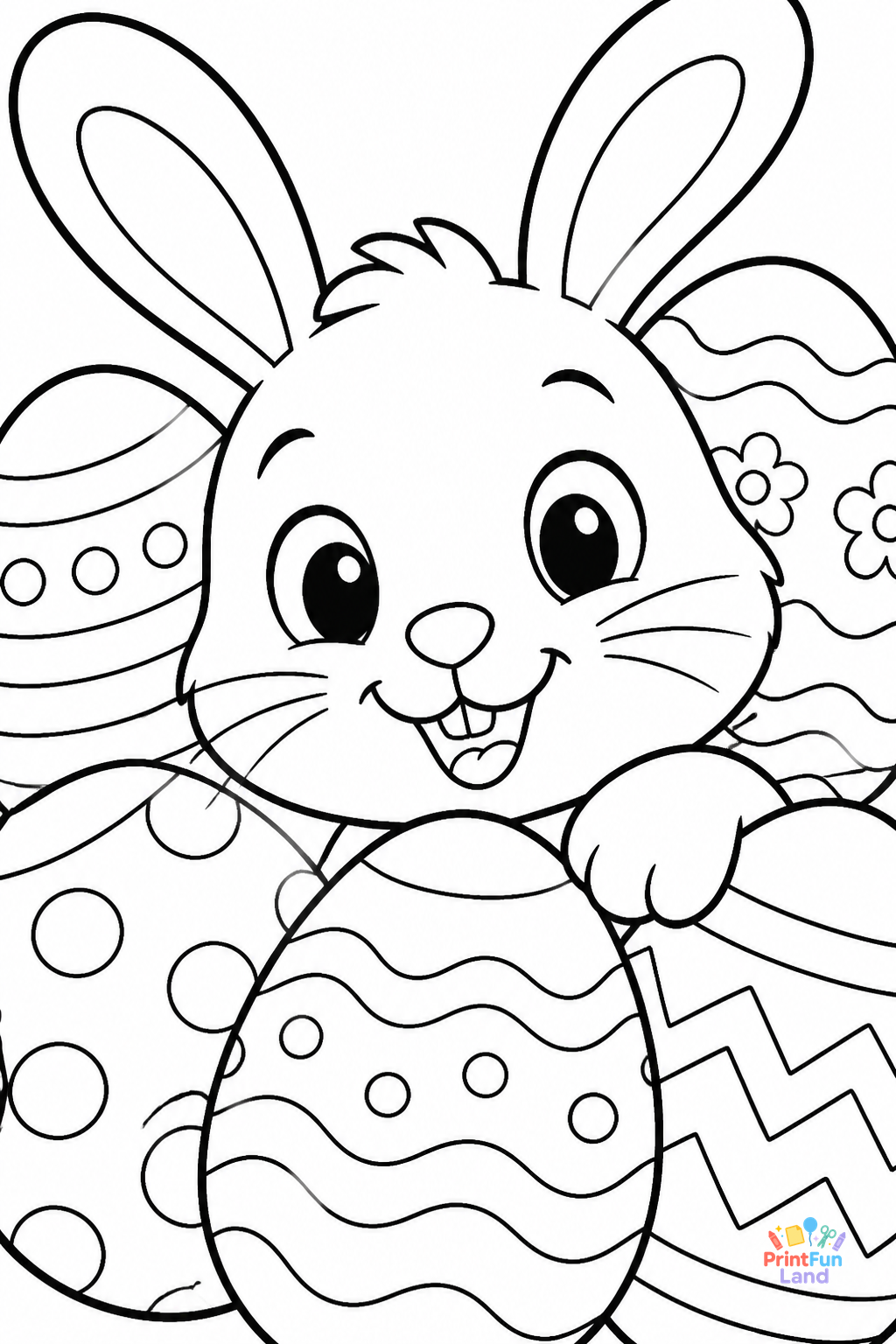 Easter Eggs Coloring Pages for Preschoolers printable page 12