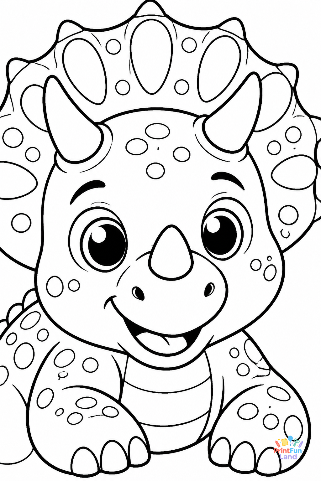 Baby Dinosaurs Coloring Pages for Preschoolers printable page 12