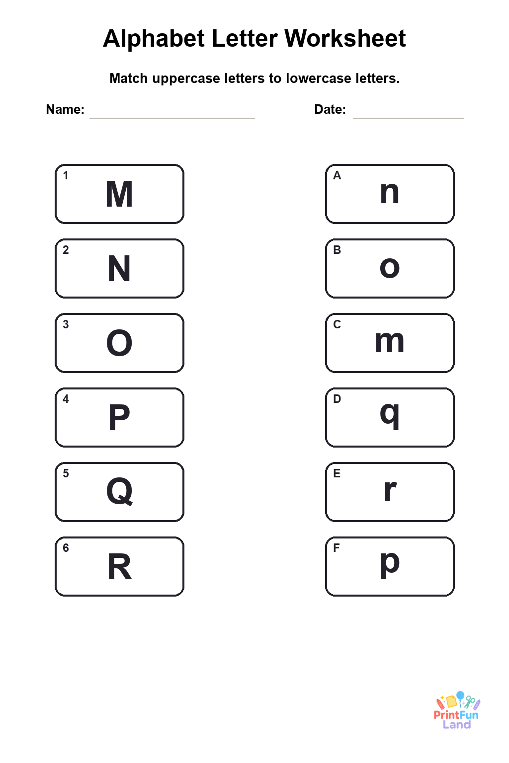 Alphabet Worksheets for Preschoolers printable page 3