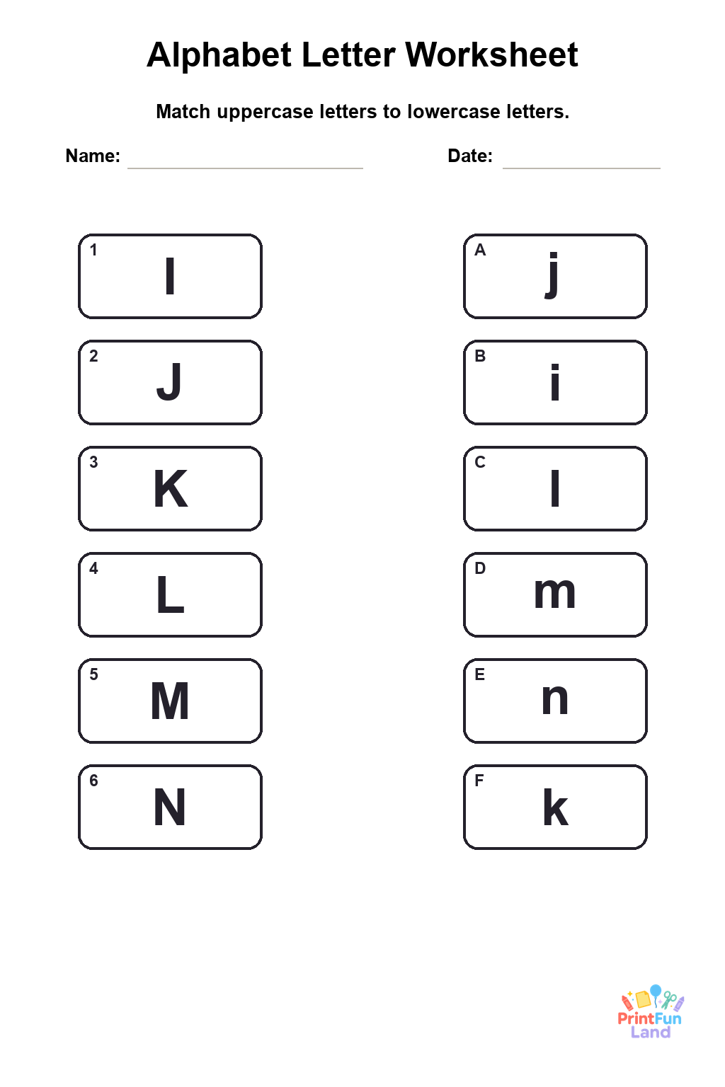 Alphabet Worksheets for Preschoolers printable page 9