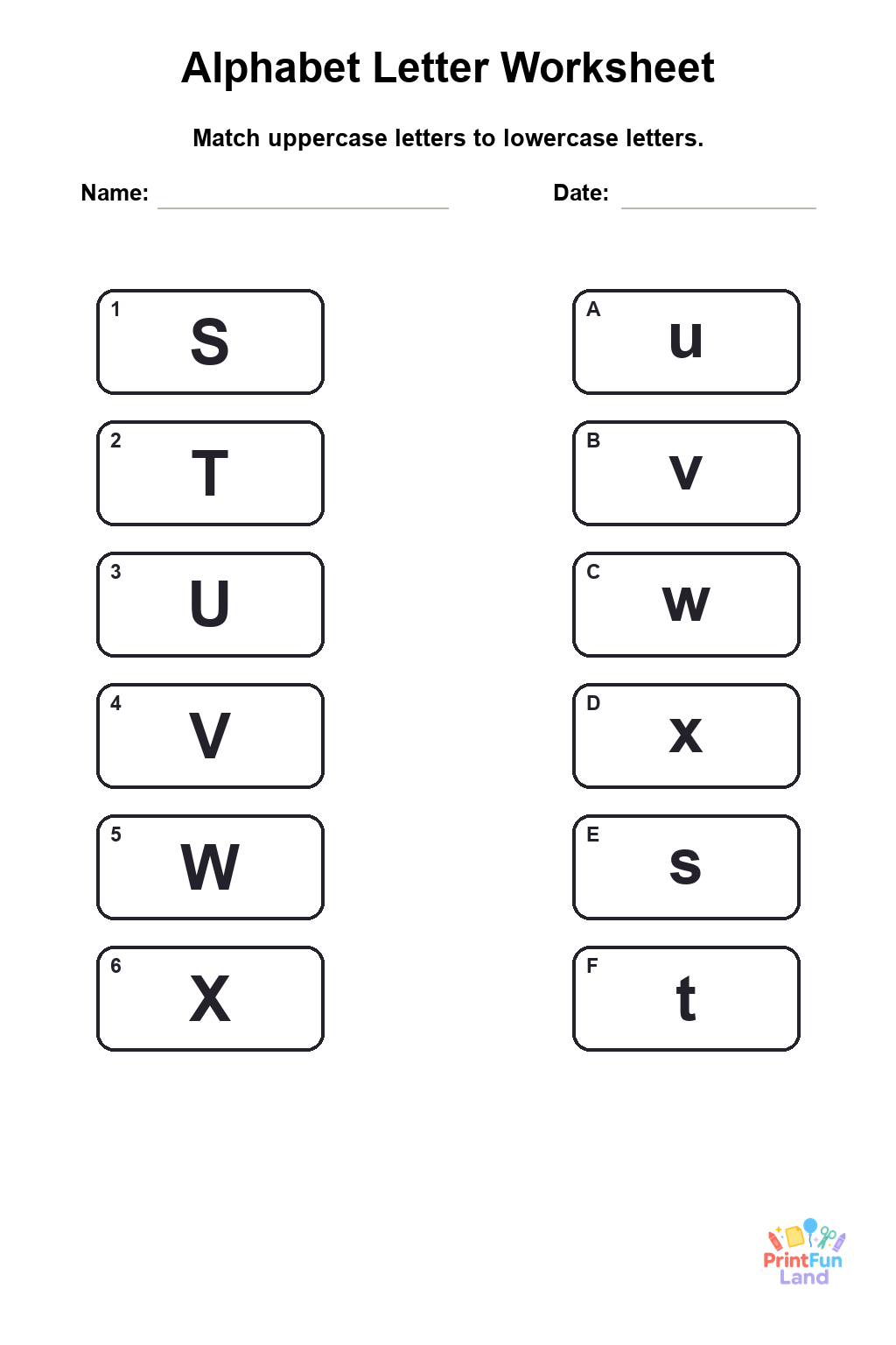 Alphabet Worksheets for Preschoolers printable page 4