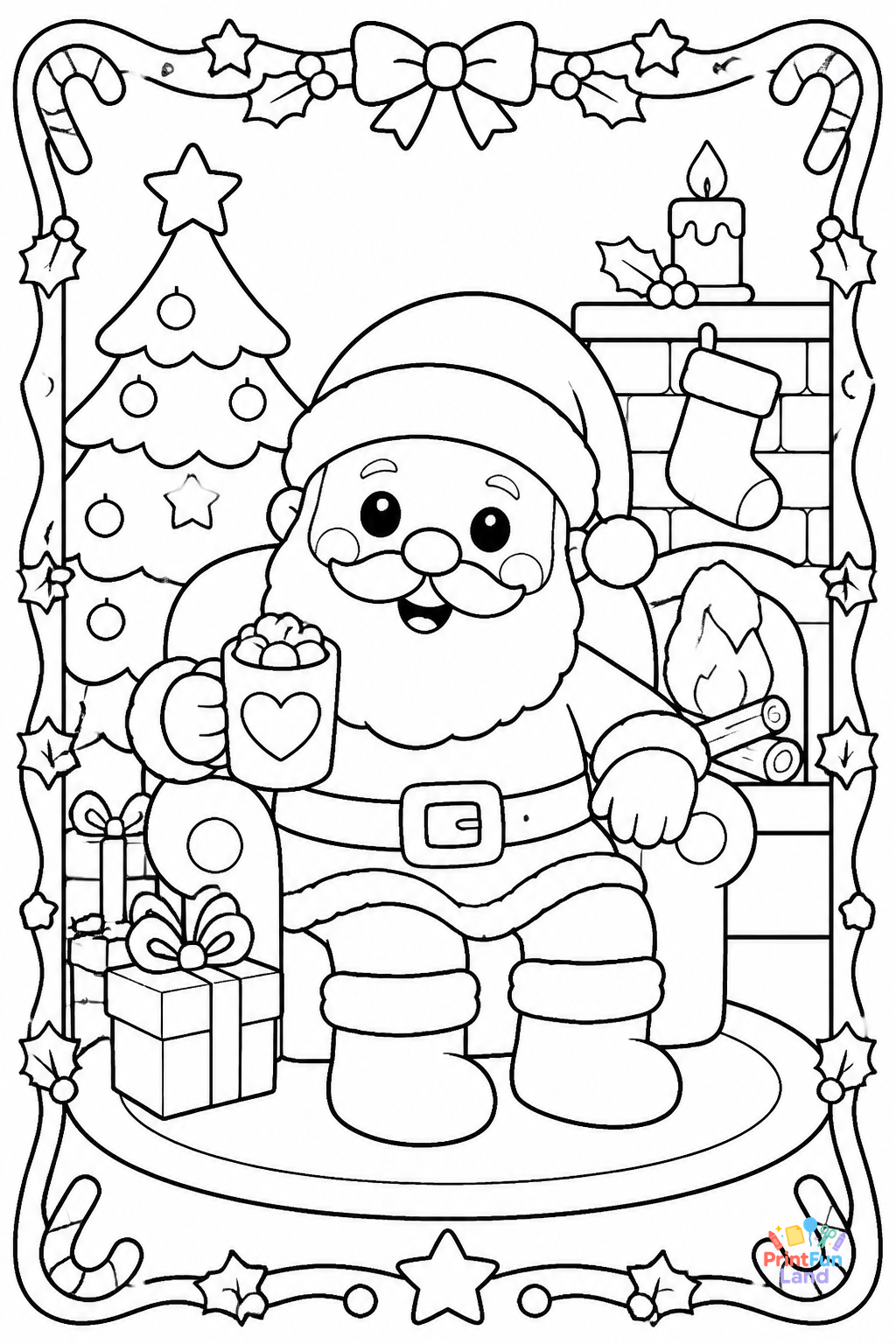 Christmas Coloring Pages for Preschoolers printable page 2