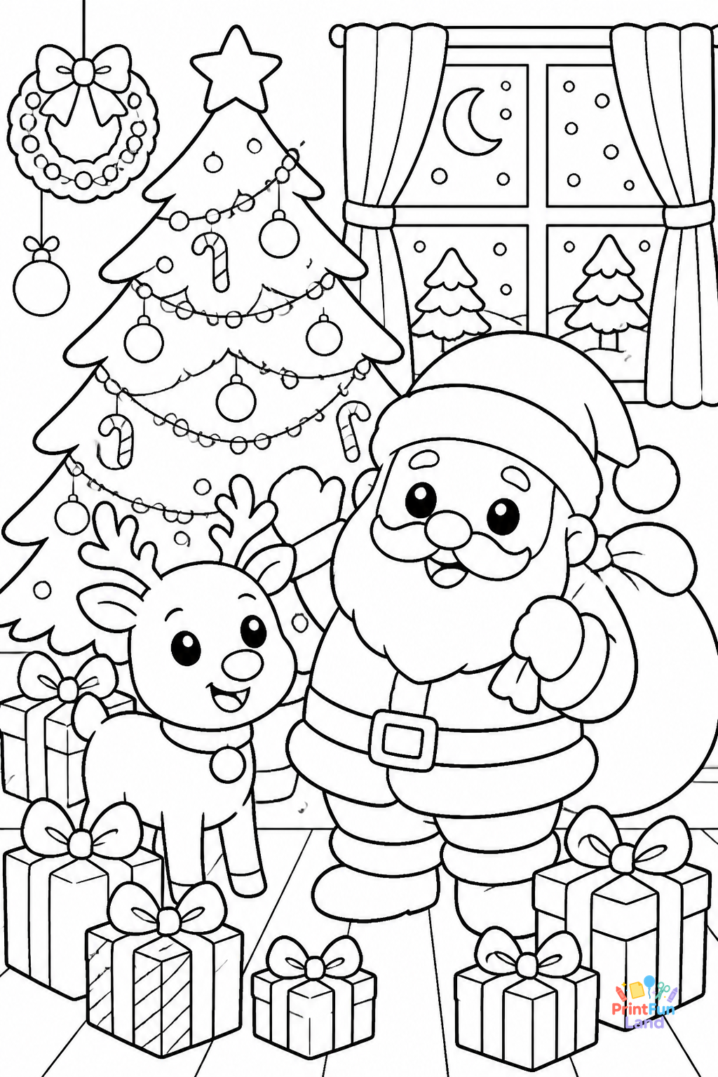 Christmas Coloring Pages for Preschoolers printable page 5