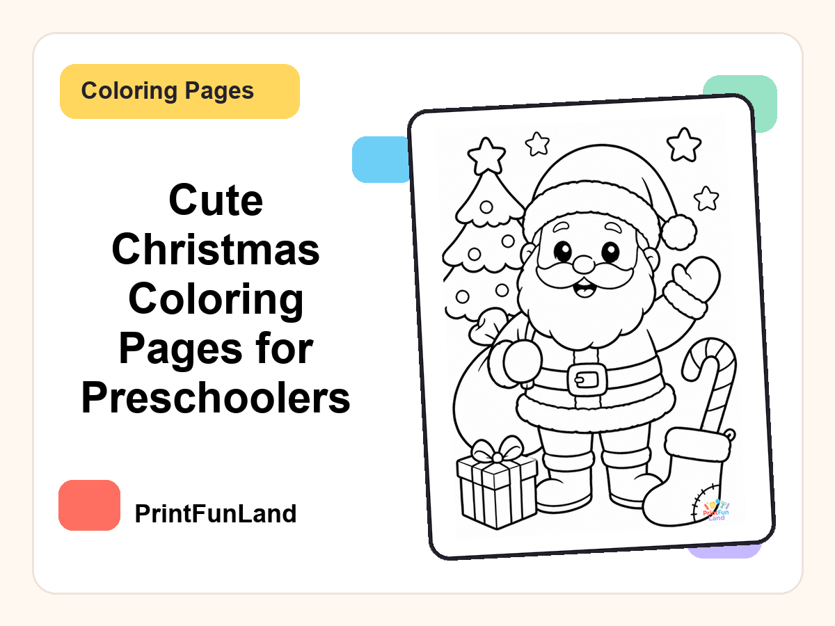 Christmas Coloring Pages for Preschoolers printable preview