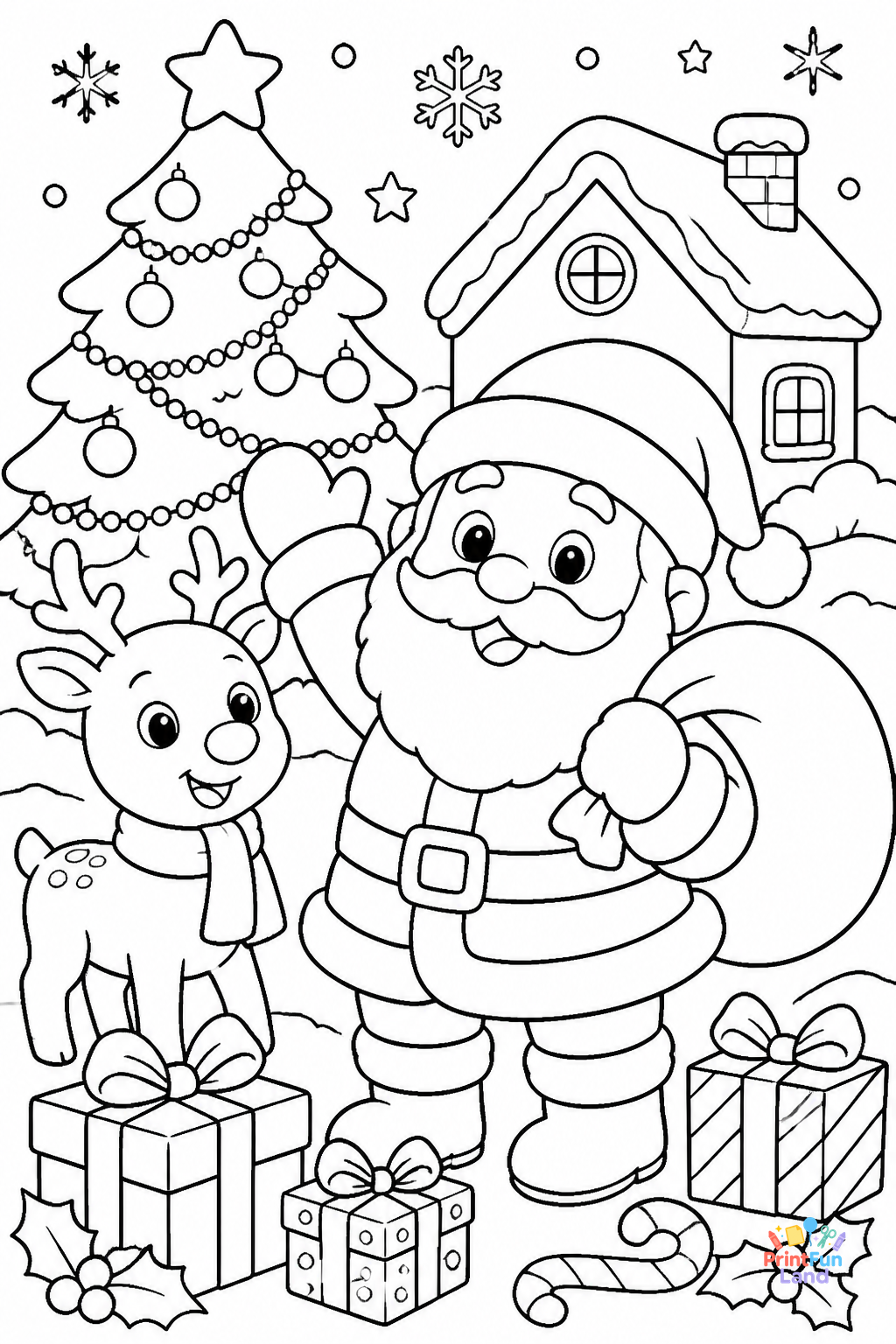 Christmas Coloring Pages for Preschoolers printable page 3