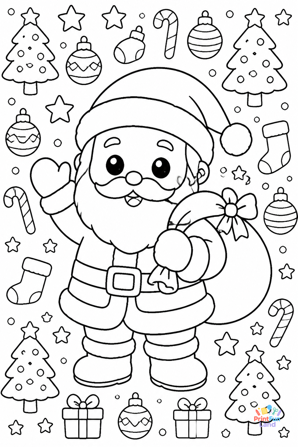 Christmas Coloring Pages for Preschoolers printable page 4