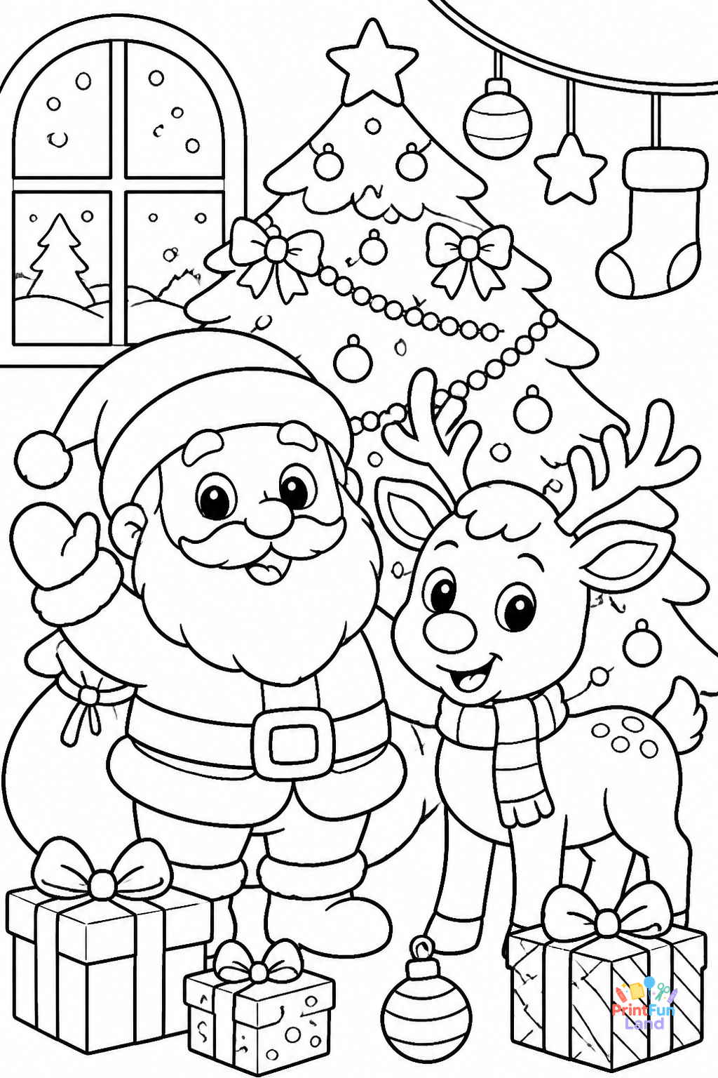 Christmas Coloring Pages for Preschoolers printable page 9