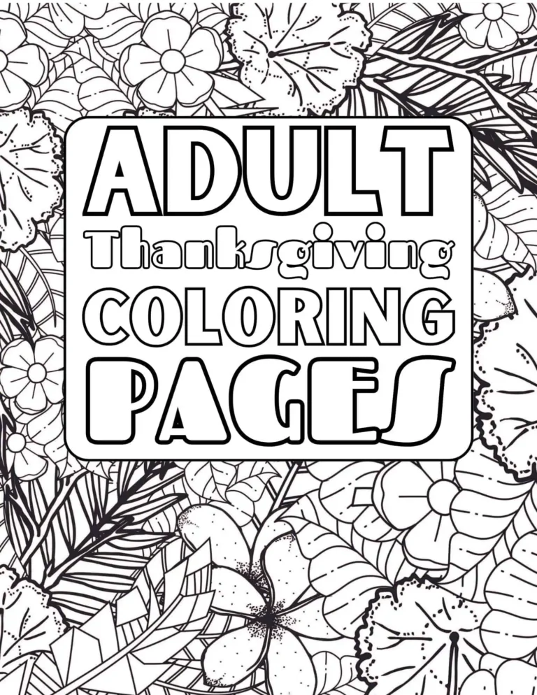 Free Adult Thanksgiving Coloring Pages (16-Page Printable Book for Fall Relaxation)