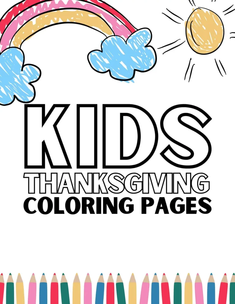 🦃 Kids Thanksgiving Coloring Pages (Free 17-Page Printable Book)