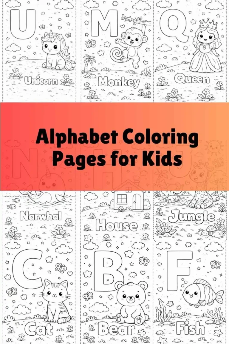 Alphabet Coloring Pages for Kids (Free Printable Pack)