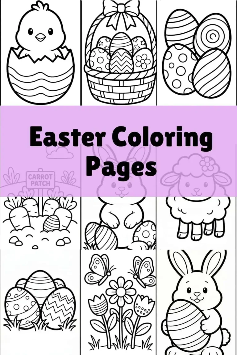 Easter Coloring Pages (Free Printable Pack!)